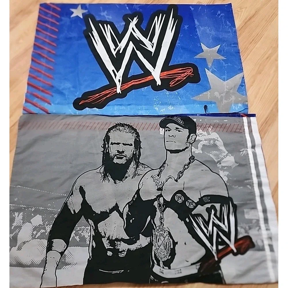 WWE Triple H John Cena Pillow Case 2008 wrestling 2 Sided (the Set(2 )
